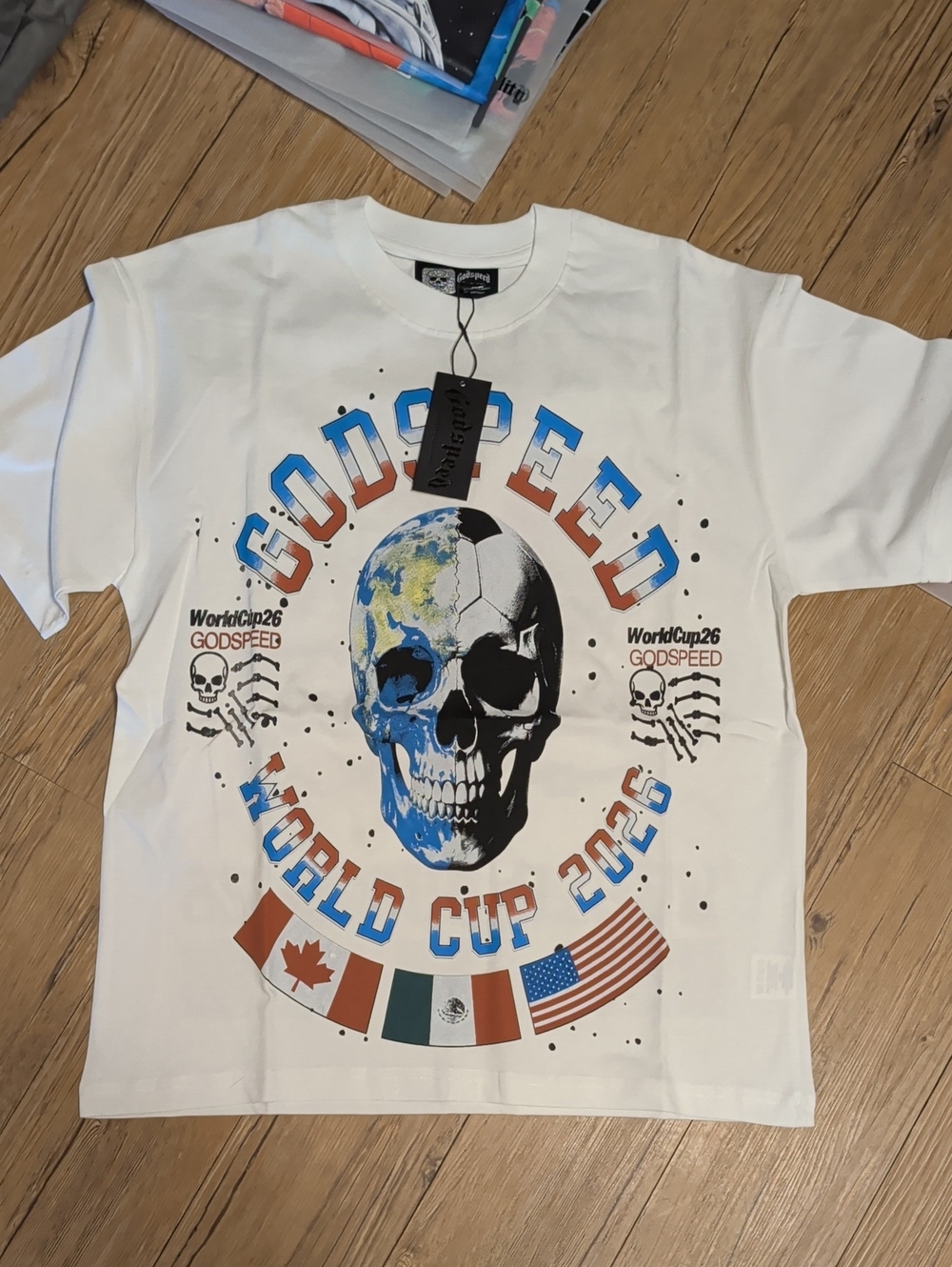 World Cup 2026 Graphic Tee - White Godspeed Size Large